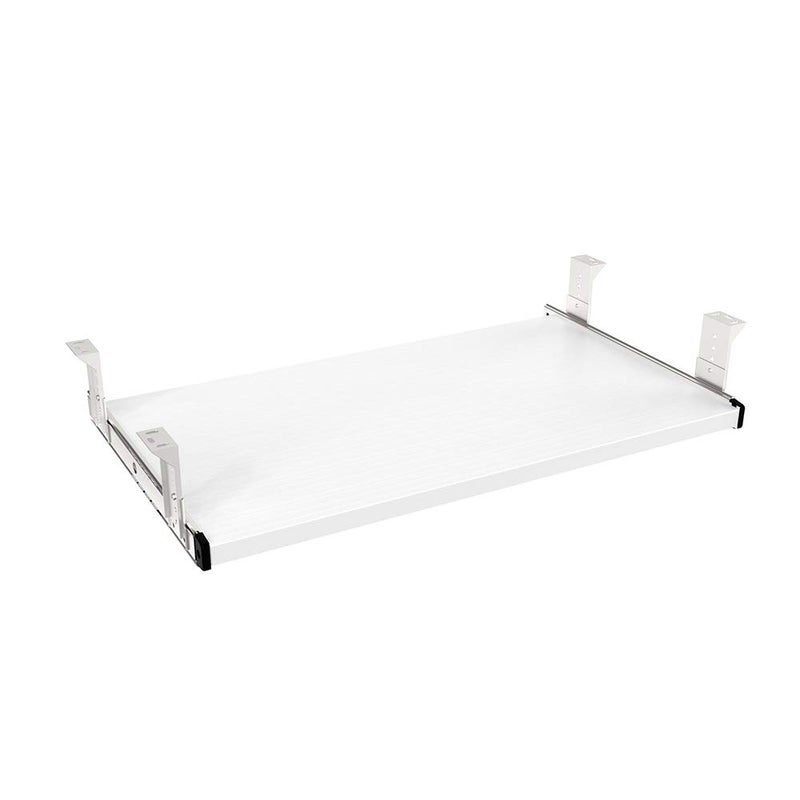 FRMSAET Furniture Accessories Office Product Suits Hardware 20/24/30 inches Keyboard Drawer Tray Wood Holder Under Desk Adjustable Height Platform(24 inches,White) - Image 1
